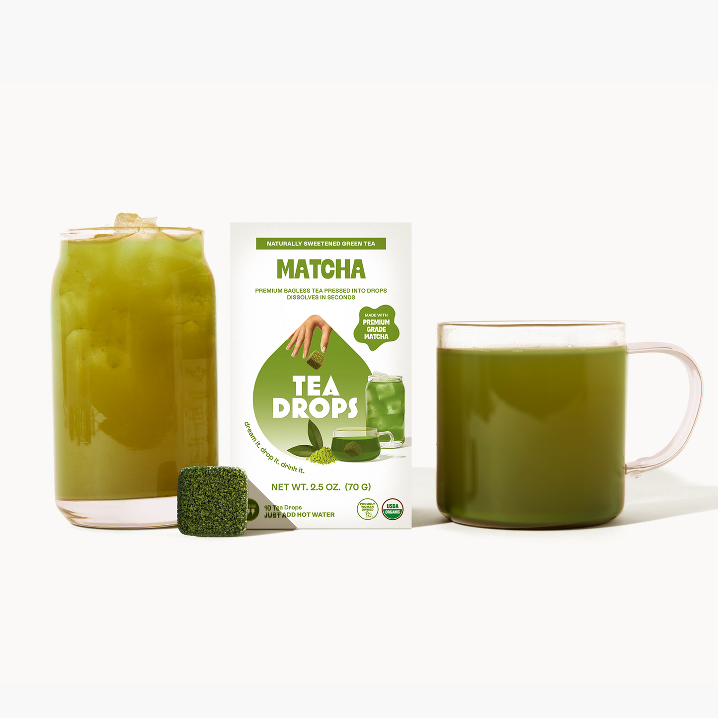 Tea Drops Green Tea, Matcha - 2.5 oz