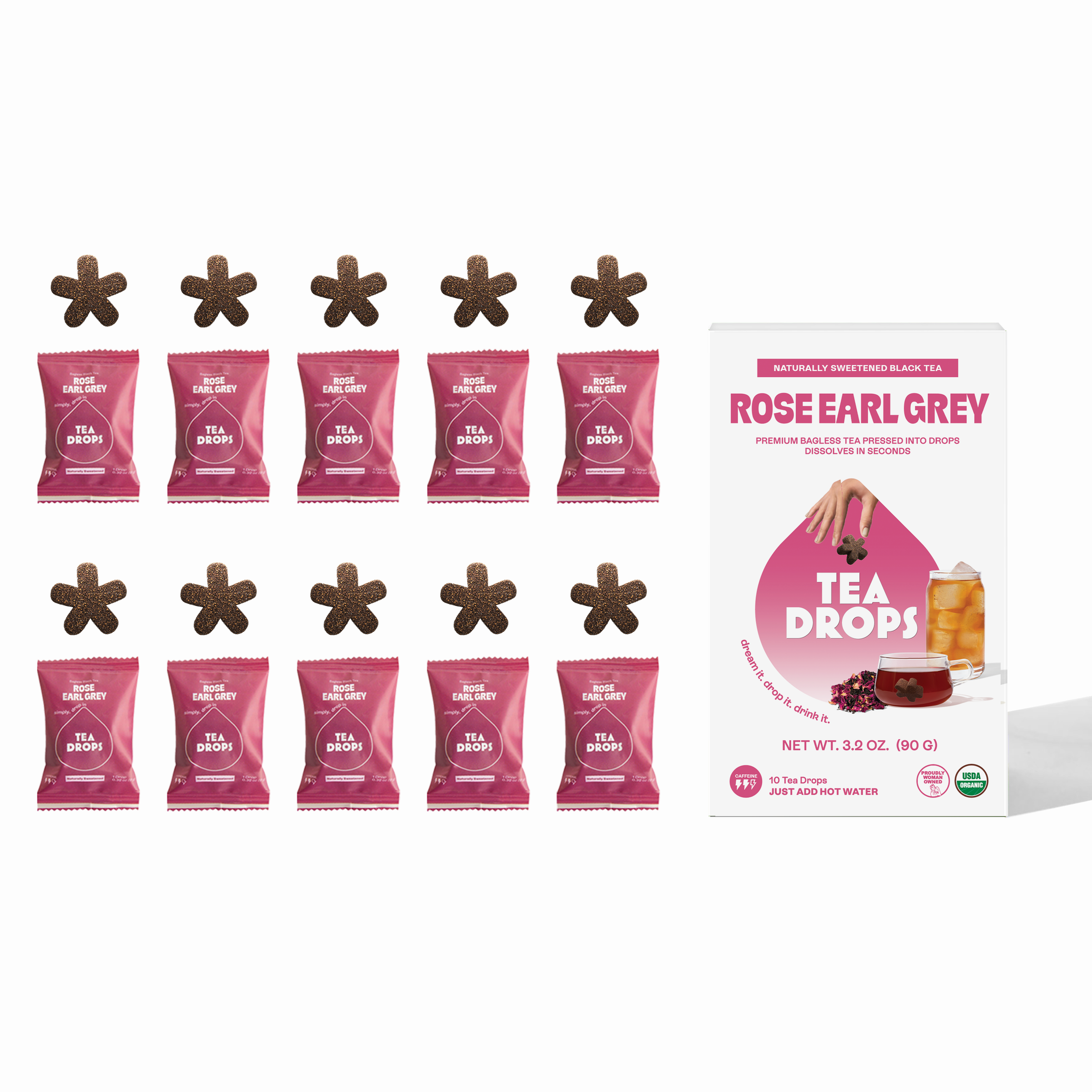 Rose Earl Grey Tea Box Tea Drops