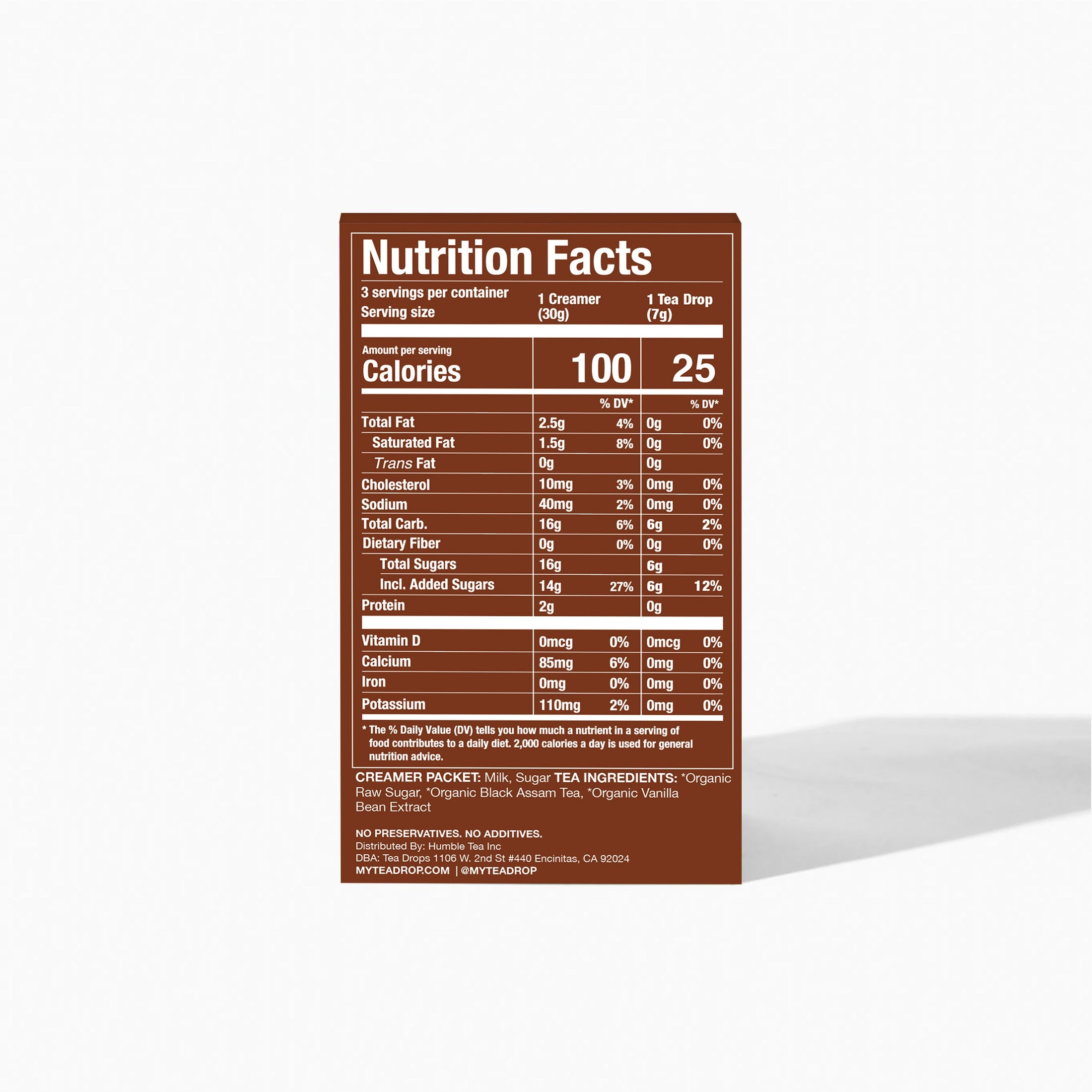 Vanilla Bean Latte Kit Tea Drops