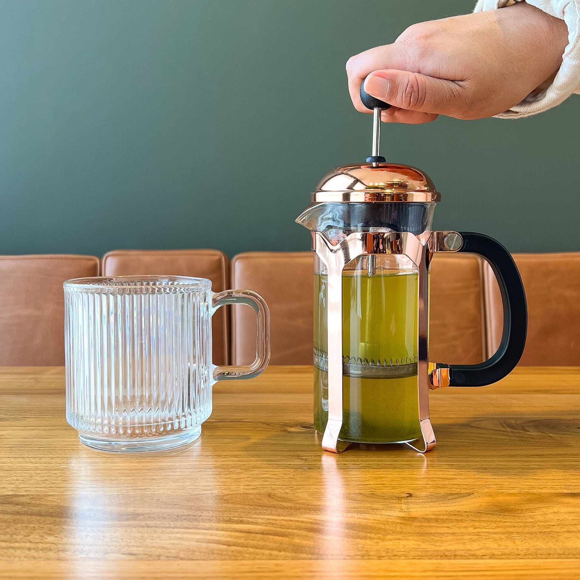 Rose Gold French Press - The VinePair Store